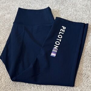 lululemon athletica Navy crop Leggings with Peloton Logo